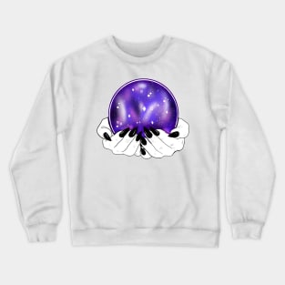 Galaxy Crystal Ball with Hands Crewneck Sweatshirt